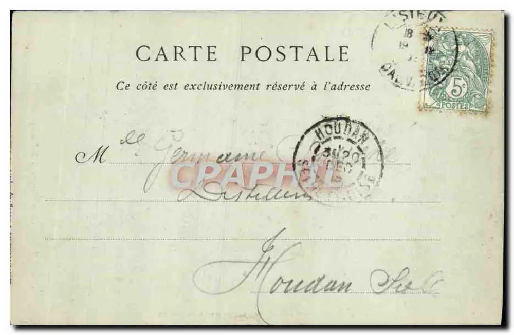 Lisieux — Alte Häuser in der Rue aux Fèves, 16. Jahrhundert — Librairie-Papeterie A. Ghente, 10 Rue Pont-Mortain - Rückseite
