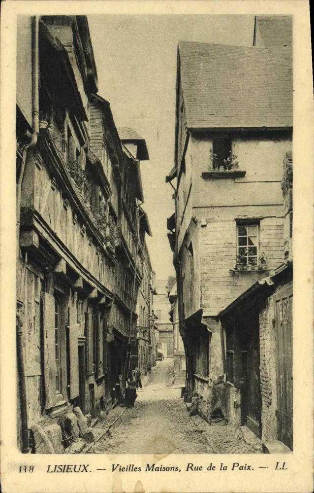 Lisieux — Alte Häuser, Rue de la Paix — L.L. n°118 - Vorderseite
