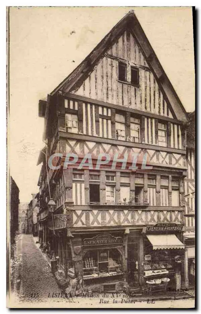 Lisieux - Casa do século XV - Rue la Pater - LL - Frente