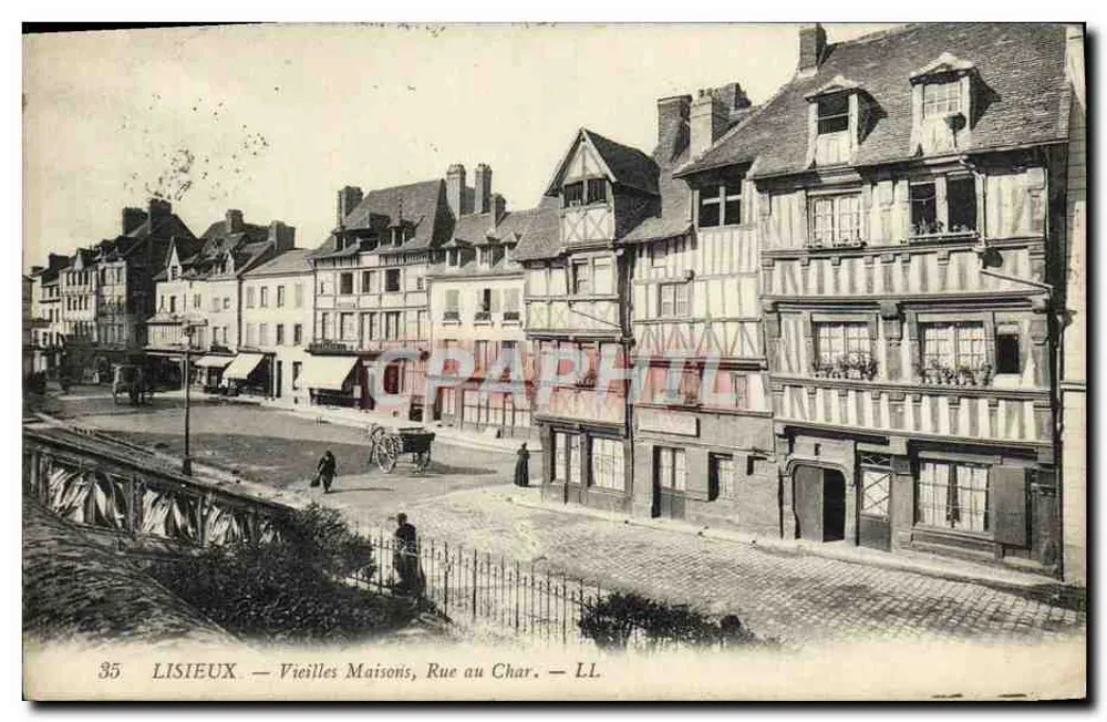 Lisieux — Alte Häuser, Rue au Char — LL - Vorderseite