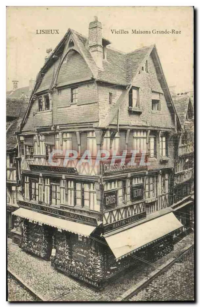 Lisieux — Alte Häuser in der Grande-Rue — Héaulier phot. - Vorderseite