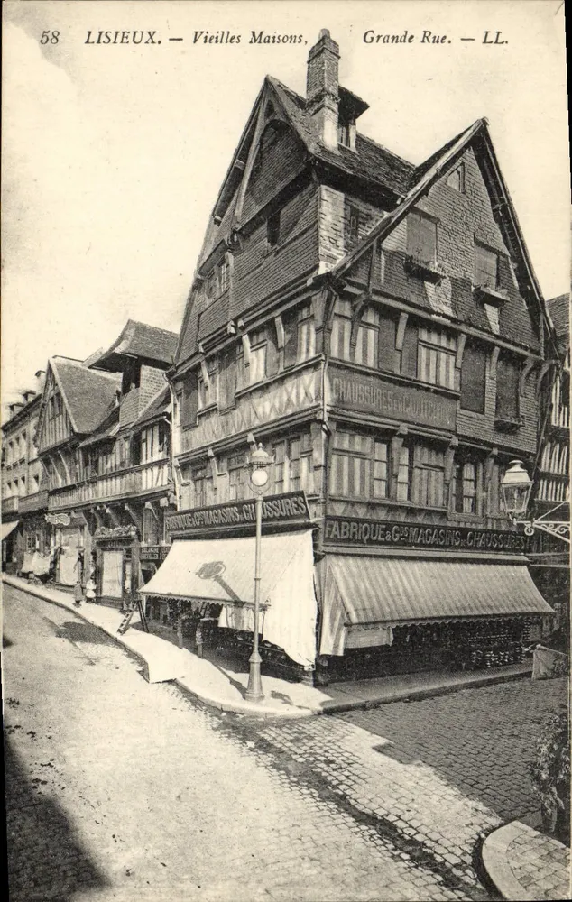 Lisieux — Alte Häuser, Grande Rue — LL. — N° 58 - Vorderseite