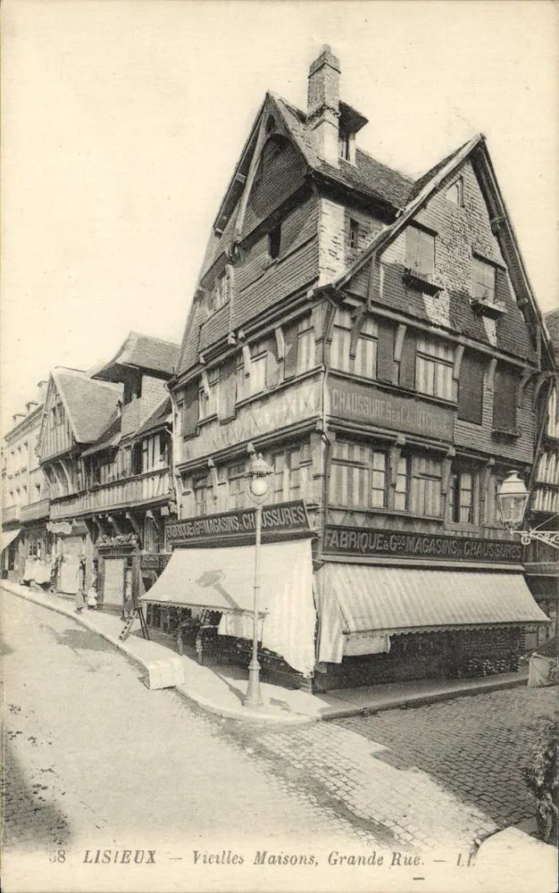 Lisieux — Alte Häuser, Grande Rue — Verlag L.I. (n° 68) - Vorderseite