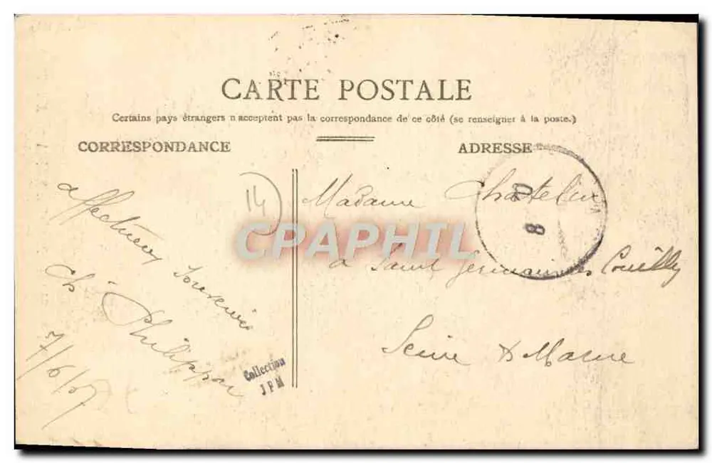 Lisieux — Alte Häuser der Grande Rue — Verleger nicht sichtbar, Seriennummer nicht lesbar - Rückseite