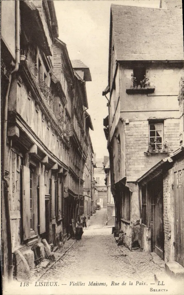 Lisieux — Alte Häuser, Rue de la Paix — LL Selecta - Vorderseite