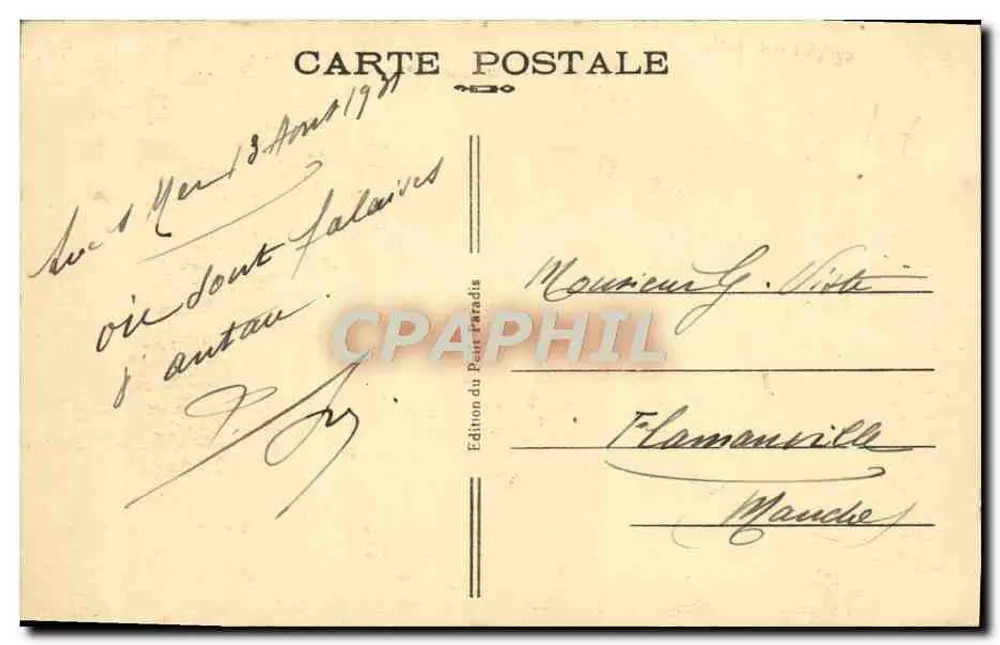 As Falésias — Luc-sur-Mer — Edição do Petit Paradis, n° 676 - Verso