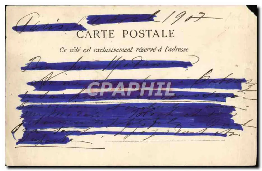 Luc-sur-Mer (Calvados) — Rue de la Plage, avec drapeaux et chariot à cheval — éditeur Carn Duples - Verso