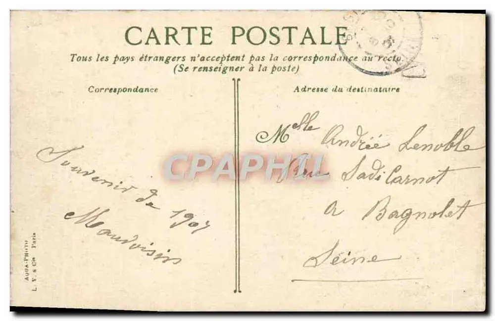 Luc-sur-Mer — A Hora do Banho — editor L. V. & Cie, Paris - Verso