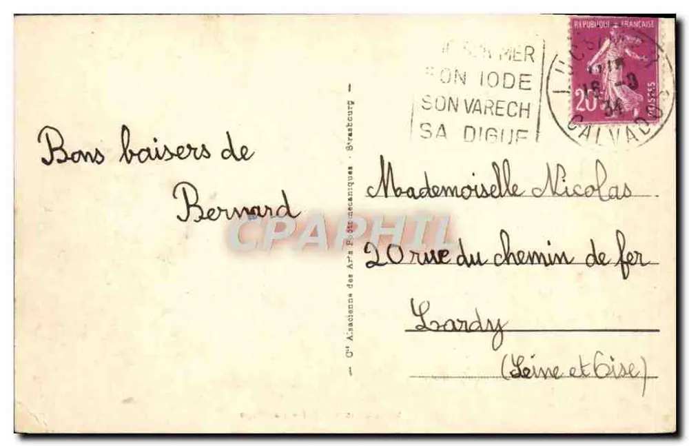 LUC-sur-MER — A Praia — editor « Arts des Mécaniques » n°50 - Verso