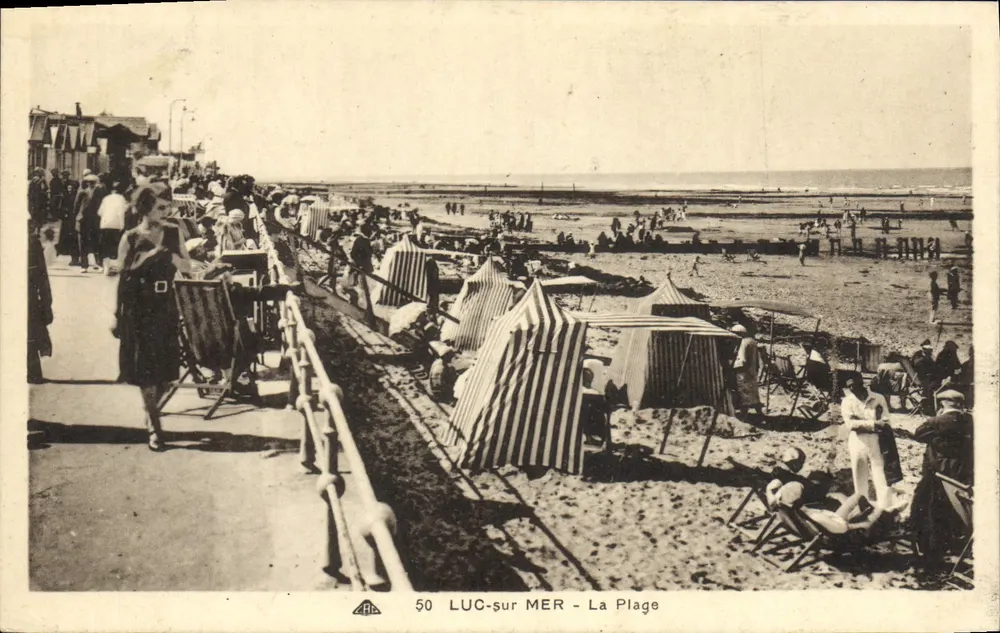 LUC-sur-MER — A Praia — Editor A. R. n°50 - Frente
