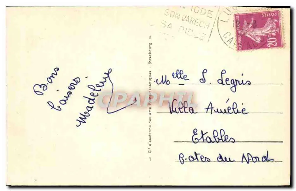 LUC-sur-MER — A Praia — Editor A. R. n°50 - Verso