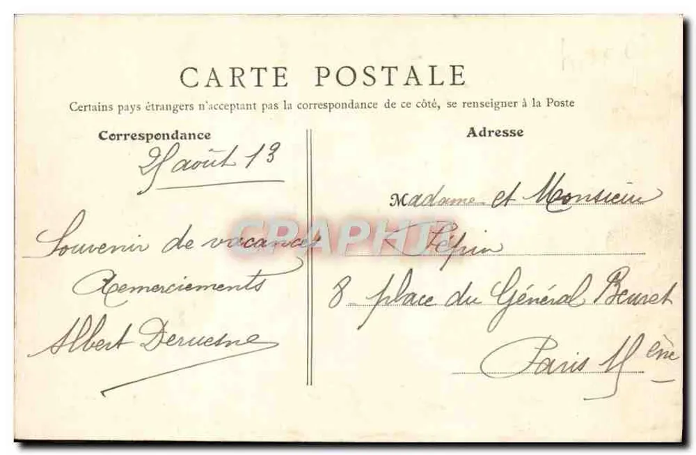 Luc-sur-Mer (Calvados) — Die Klippen — B. F., Paris - Rückseite