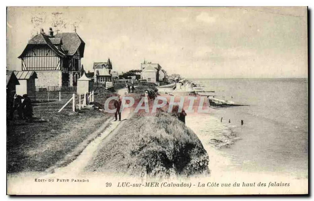 LUC-sur-MER (Calvados) - Die Küste vom Kliff aus — Édit. du Petit Paradis Nr. 20 - Vorderseite