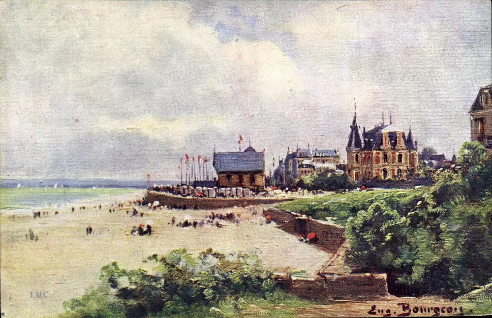 Vista da praia de Bourgoin — Eug. Bourgeois — editor Luc, série XXV - Frente