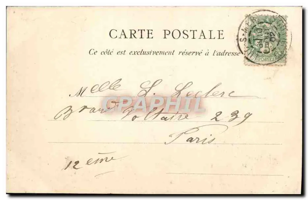 Luc-sur-Mer — A Dique — J. Bracours, Editor, Caen (Depositado) N° 43 - Verso