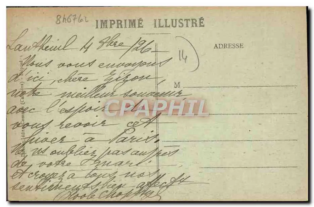 Castello di Lantheuil (Calvados) — I Giardini — A+D 875 - Verso