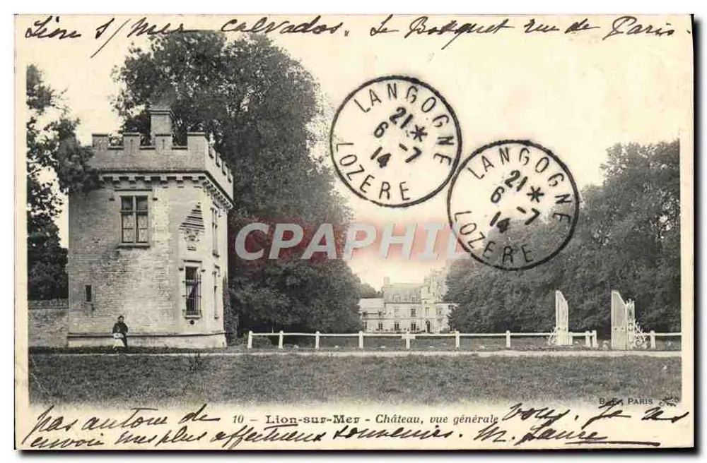 Lion-sur-Mer — Château, vue générale — B. E. PARIS n°10 - Frente