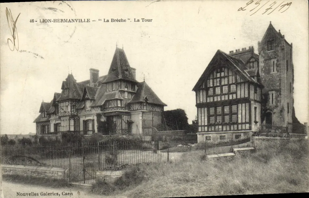 Lion-Hermanville — "La Brèche". La Tour — Nouvelles Galeries, Caen - Vorderseite