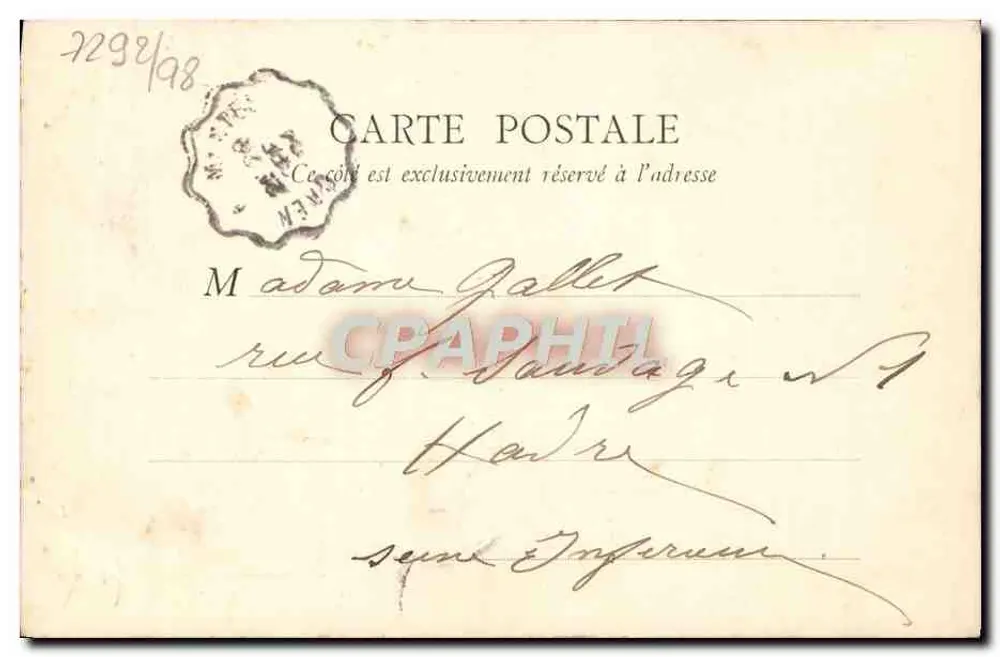 Caen — Estátua de Auber — B.F. Paris - Verso