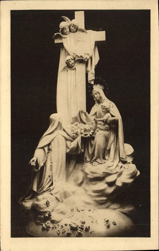 A Capela das Carmelitas de Litzar — Grupo escultórico dominando o altar-mestre — editor desconhecido, n° de série 7426/198 - Frente