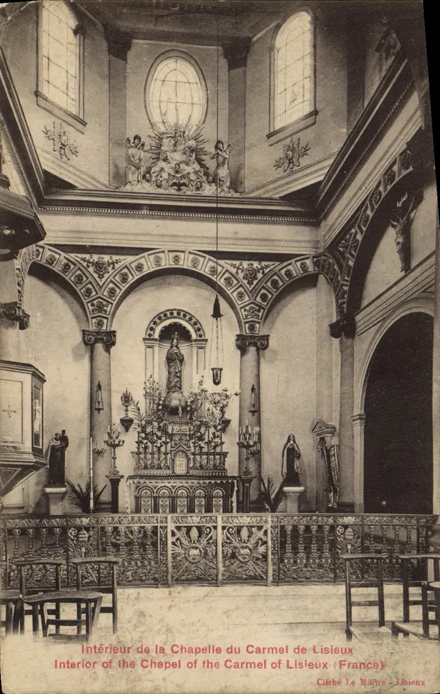 Innenansicht der Kapelle des Carmel von Lisieux — Frankreich — Cliché Le Maître - Lisieux - Vorderseite