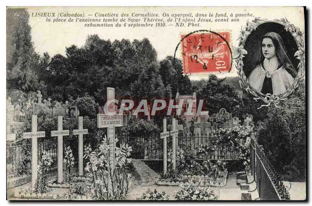 Lisieux (Calvados) — Friedhof der Carmeliten — Exhumation von Schwester Thérèse des Kindes Jesu am 6. September 1910 — ND. Foto. - Vorderseite