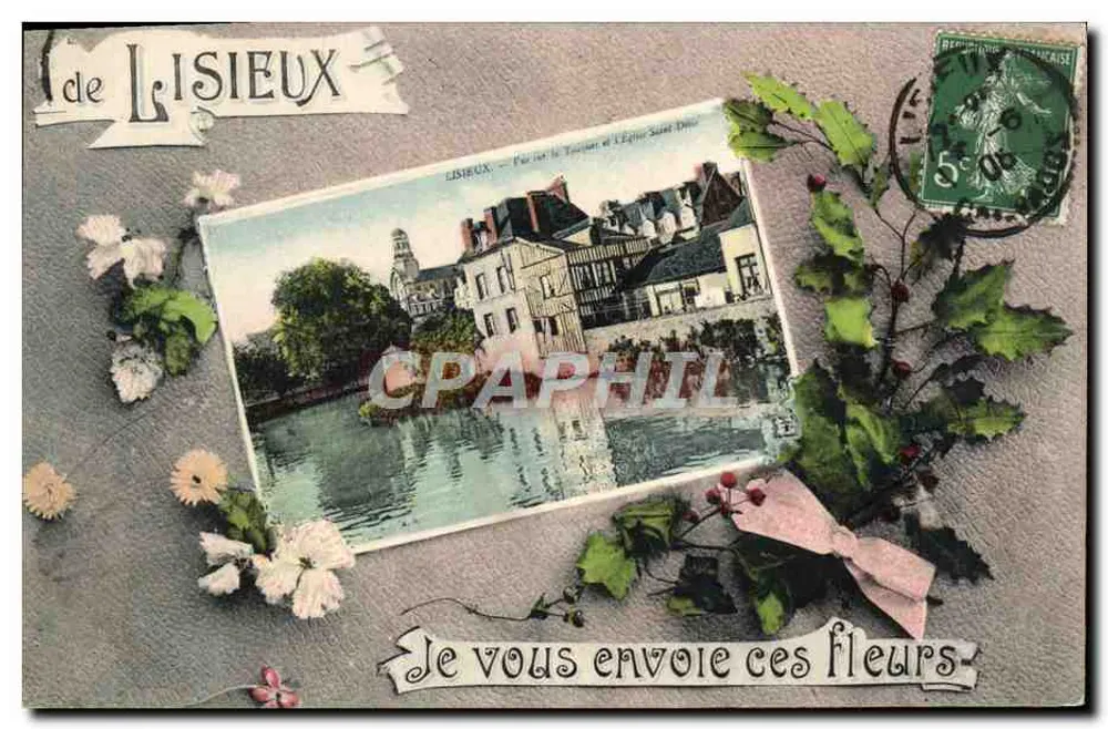 Lisieux — Blick auf Tourismus und Kirche Saint-Denis — Verleger unbekannt - Vorderseite