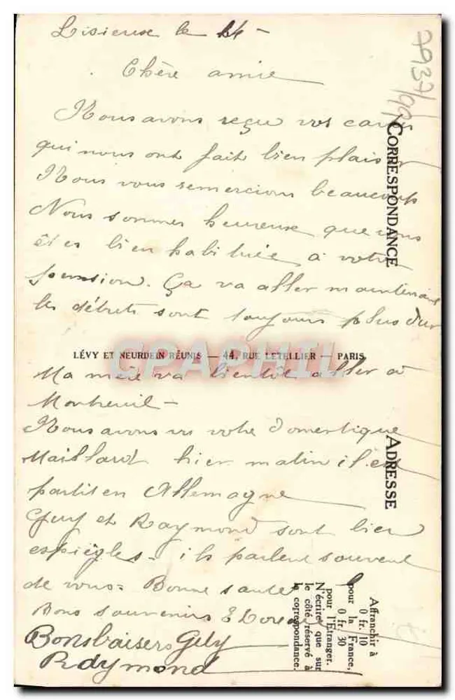 A Igreja de São Jacinto — Lisieux — LL - Verso