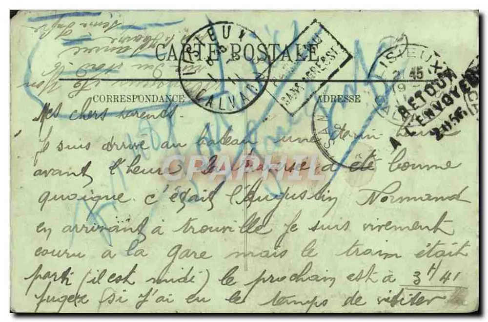 Lisieux — Le Jardin Public — LL. — Éditeur LL. — N° 40 - Verso