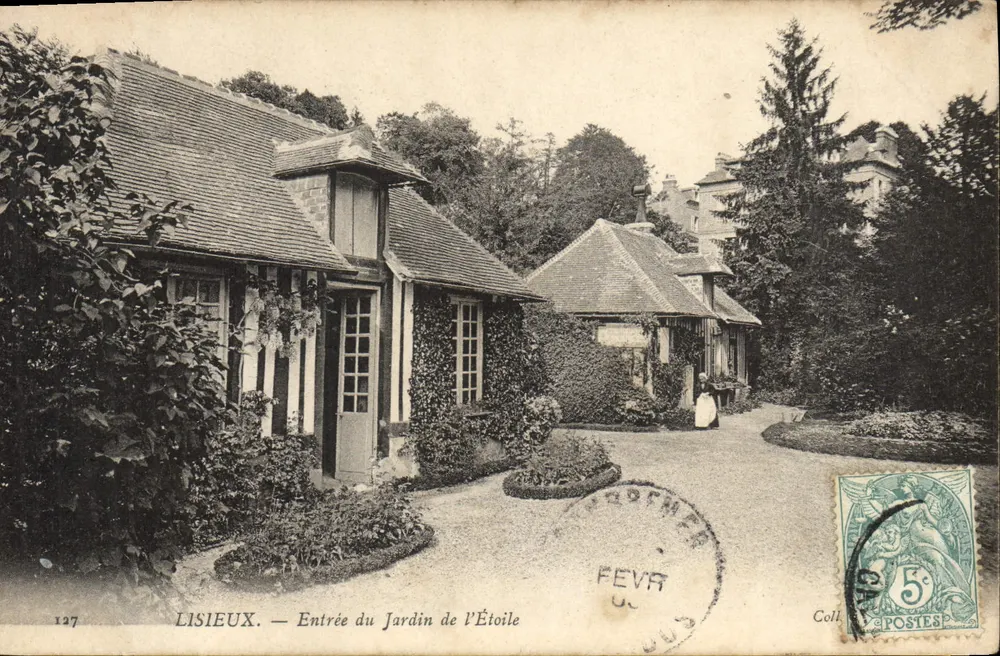 LISIEUX — Eingang zum Jardin de l'Étoile — Verlag: Coll. POSTES, Nr. 127 - Vorderseite