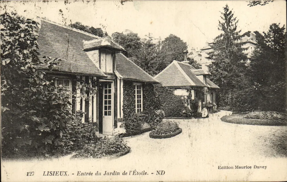 Lisieux - Eingang zum Jardin de l'Étoile - Édition Maurice Duvey - Vorderseite