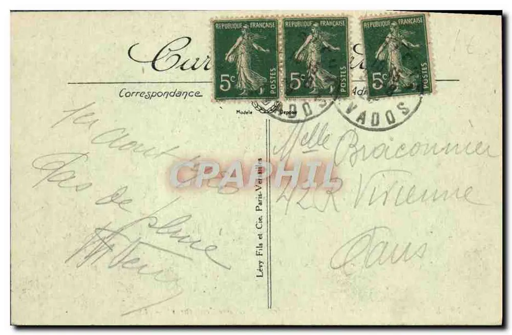 Lisieux — Castillo de la Salamandra (Detalle de las Esculturas) — LL - Reverso
