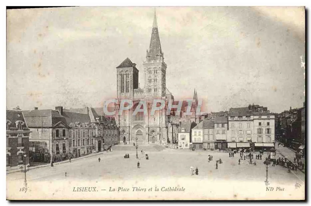 Lisieux — Place Thiers und die Kathedrale — ND Phot - Vorderseite