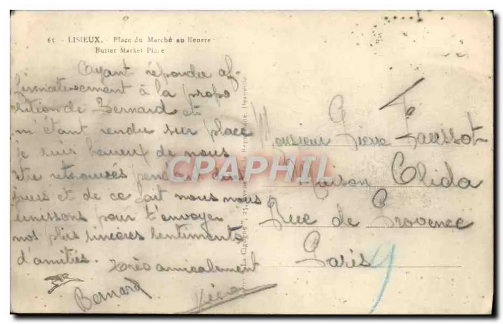 Lisieux — Praça do Mercado do Manteiga — editor anônimo, n° 65 - Verso