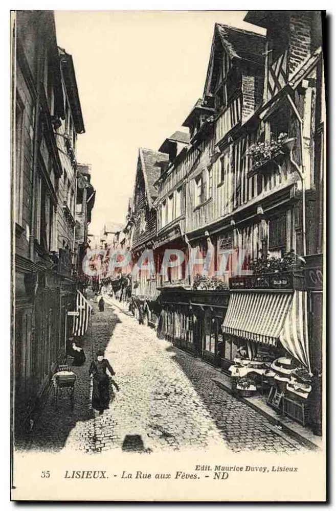 Lisieux - A Rua das Feijoadas — Ed. Maurice Duvay, Lisieux, n°35 - Frente