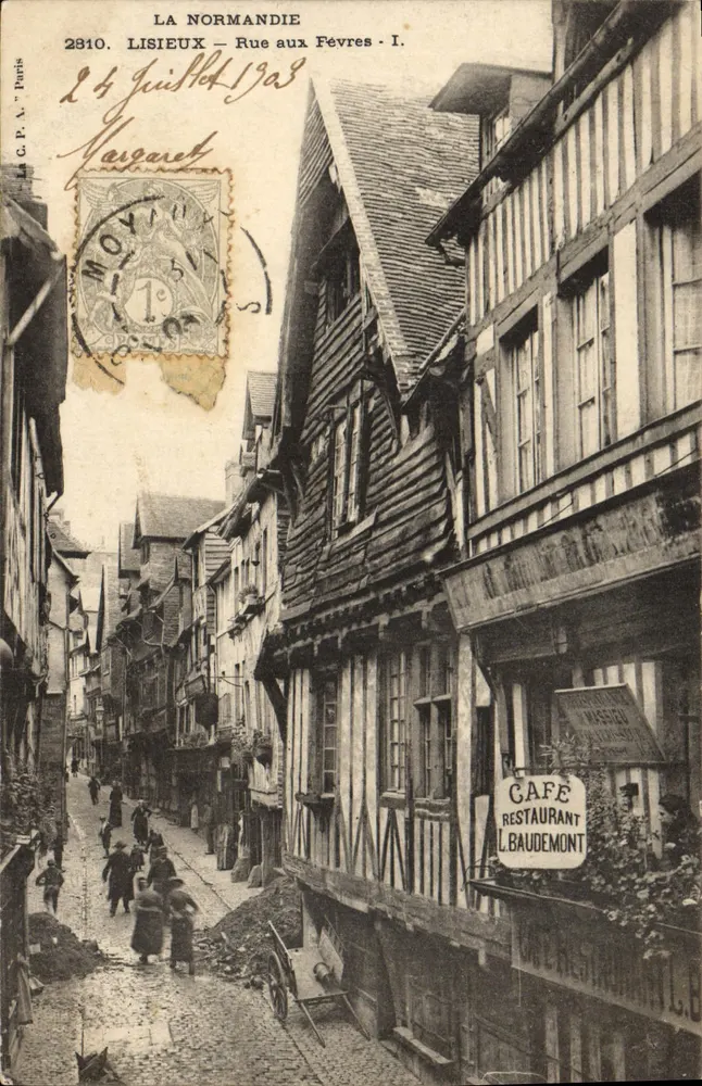 Lisieux — Rue aux Févres — La Normandie, Verlag La C.P.A. Paris, Nr. 2810 - Vorderseite