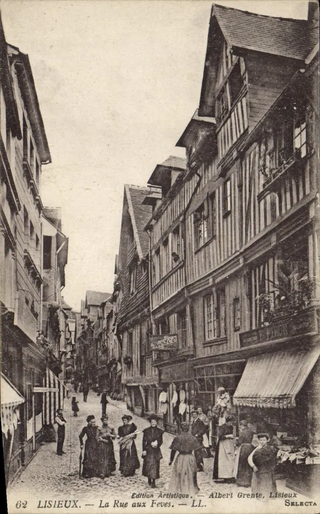 Lisieux — A Rue aux Feuves — Edição Artística, Alberti Grente, Lisieux - Frente