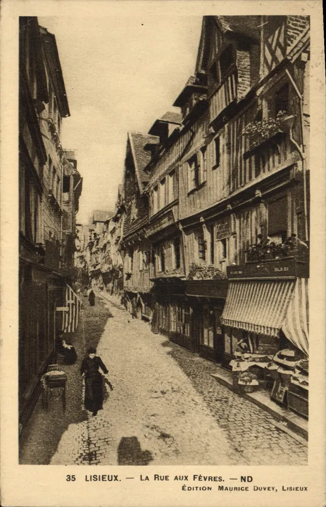 Lisieux — Rue aux Fèvres — Edition Maurice Duvey, Lisieux - Vorderseite