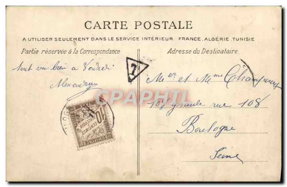 Lisieux — Ansicht der Grande Rue — Antike Ansichtskarte n°2827 - Rückseite