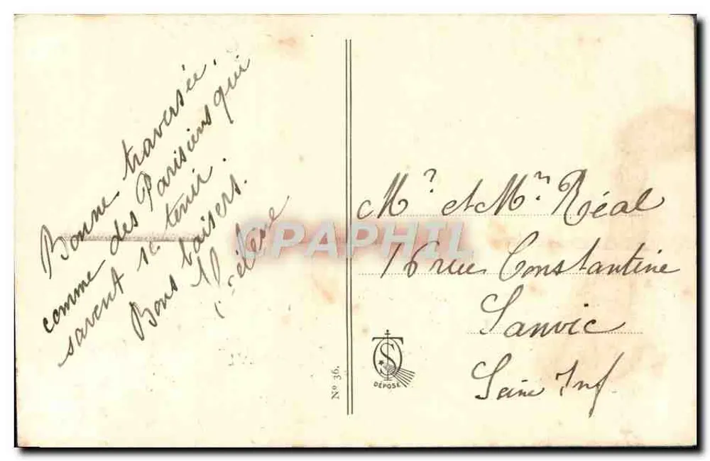 Santa Teresinha da Criança-Jesus — na sua cela, escrevendo a «História de sua Alma» — Carmel de Lisieux pinxit - Verso