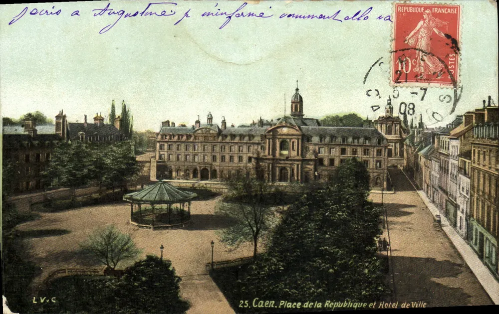 Caen — Place de la République und Rathaus — LV.C - Vorderseite