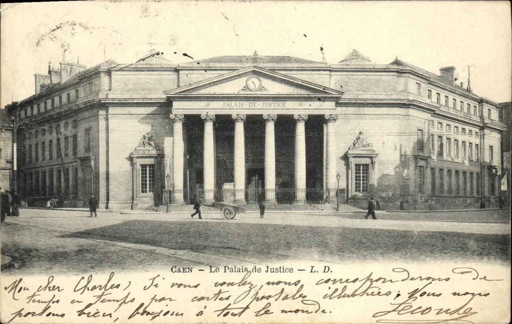 Caen — O Palácio de Justiça — L. D. - Frente
