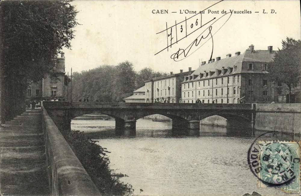 CAEN — A Orne no Ponte de Vaucelles — L. D. - Frente