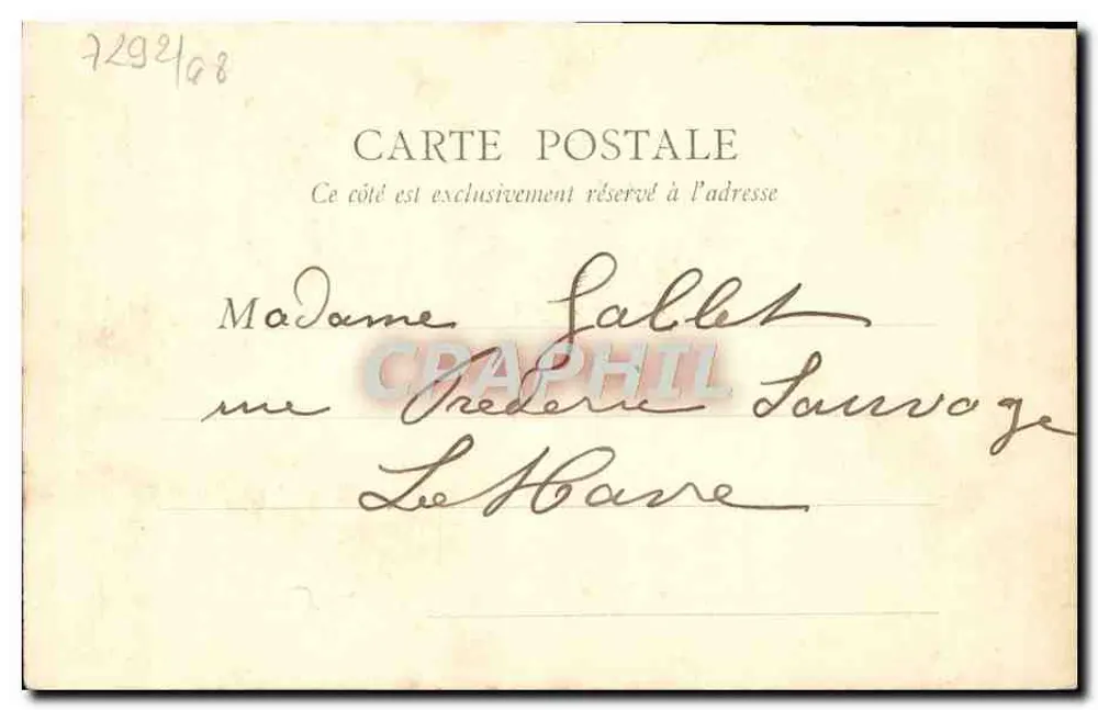Caen — A Torre dos Homens de Armas — B.F. Paris, n° 24 - Verso
