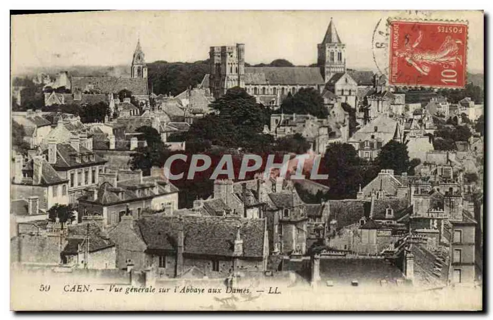 Caen — Vista geral da Abadia das Damas — LL - Frente