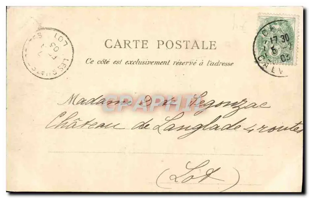 Caen — Alte Häuser, Straße Saint-Pierre — Verlag: C. Levrand - Rückseite