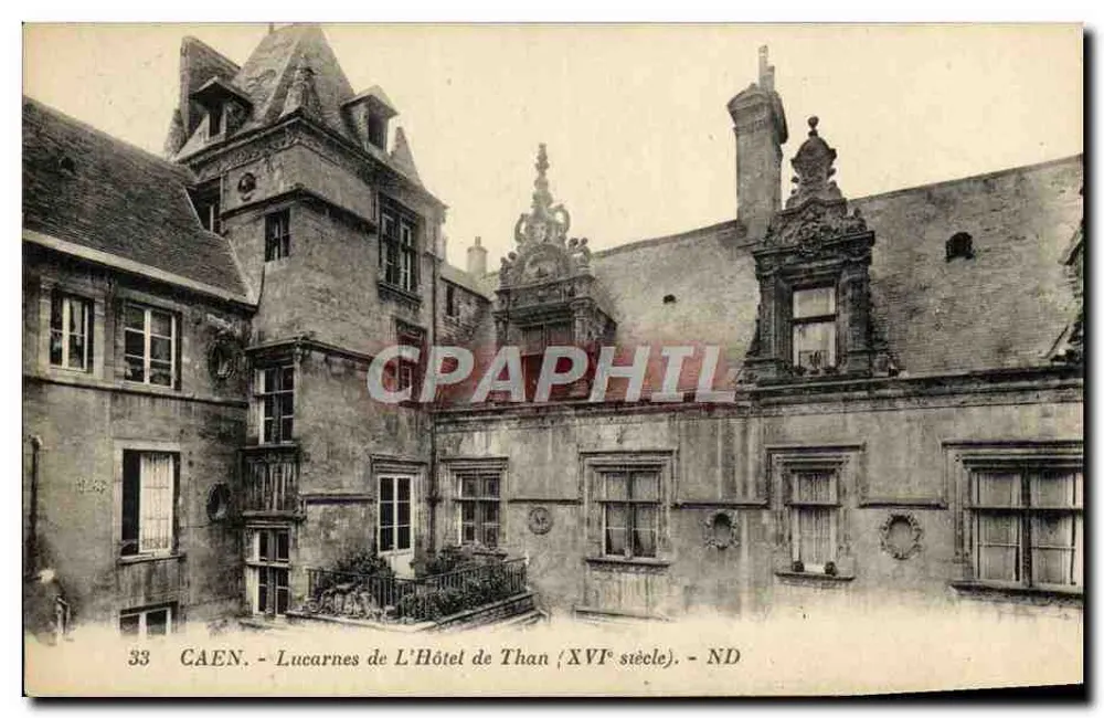 Caen — Lucarnas do Hotel de Than (século XVI) — ND - Frente