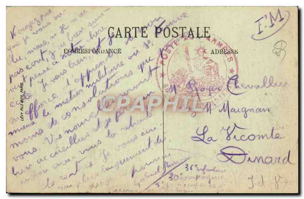Caen — A Peixaria e a Igreja de São Pedro — LL. n° 96 - Verso
