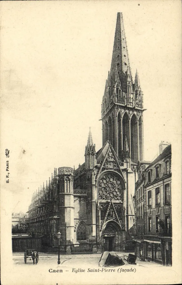 Caen — Igreja de São Pedro (fachada) — B. F., Paris - Frente
