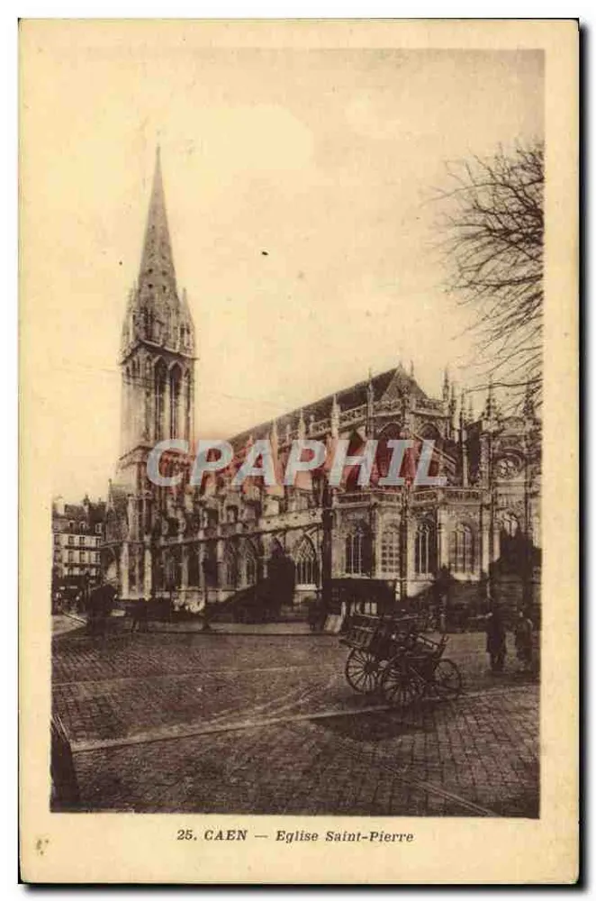 Caen — Igreja de Saint-Pierre — A. Froment, fot.édit. 123, rue Saint-Jean, Caen - Frente